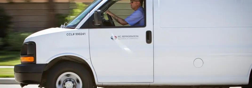 KIC Refrigeration service vehicle serving Denton area